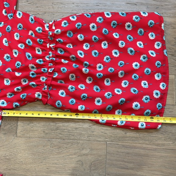 J. Crew Printed Long Sleeve Fitted Floral Dress Size 4 - Picture 6 of 11